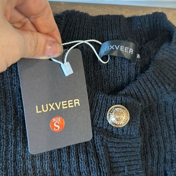 Summer Cropped Sweater Cardigan Short Sleeve Button Down Dressy Casual Knit Top - Picture 11 of 13